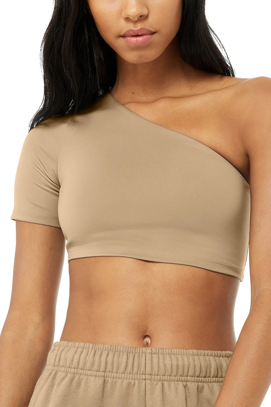 Airlift Wave Crop Short Sleeve - Gravel