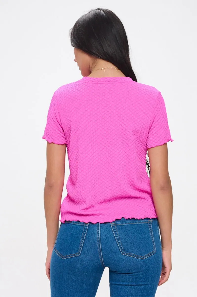 Alessia Short Sleeve Textured Top