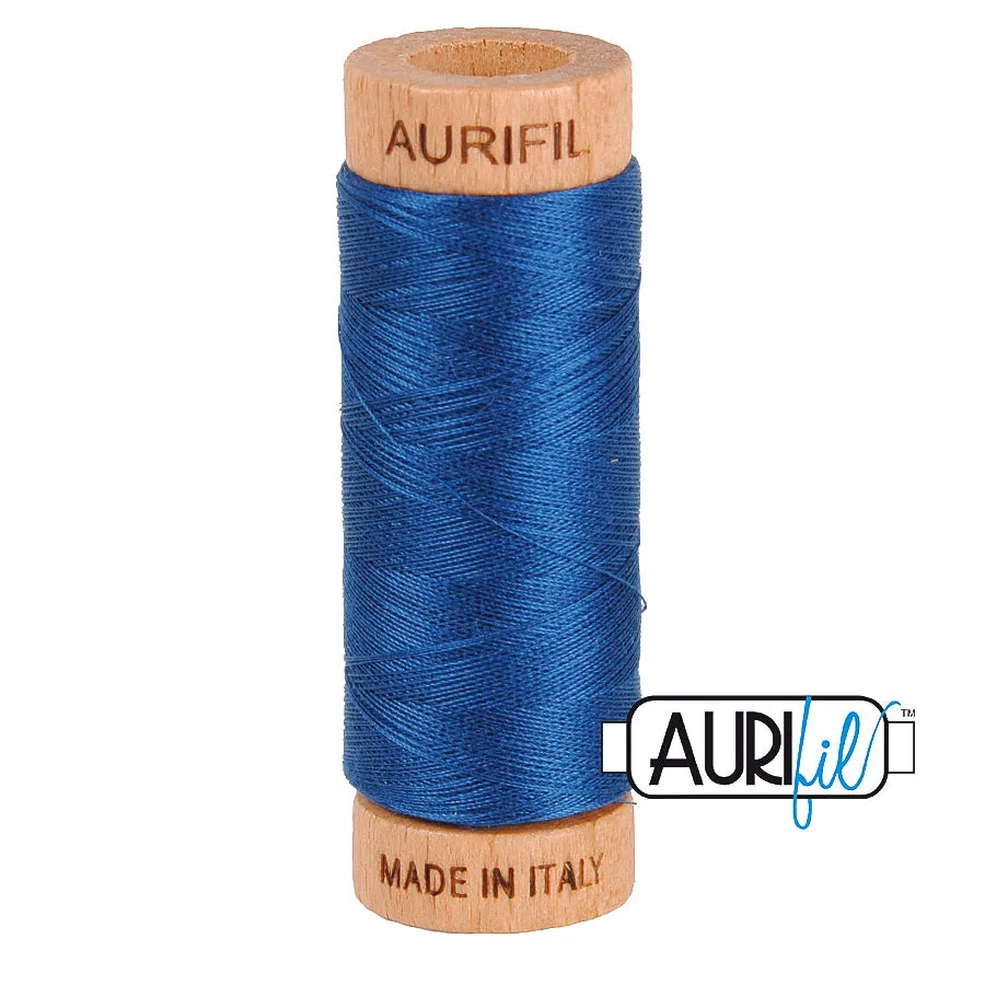 Aurifil 80wt Cotton Thread - Individual Cool Color Options