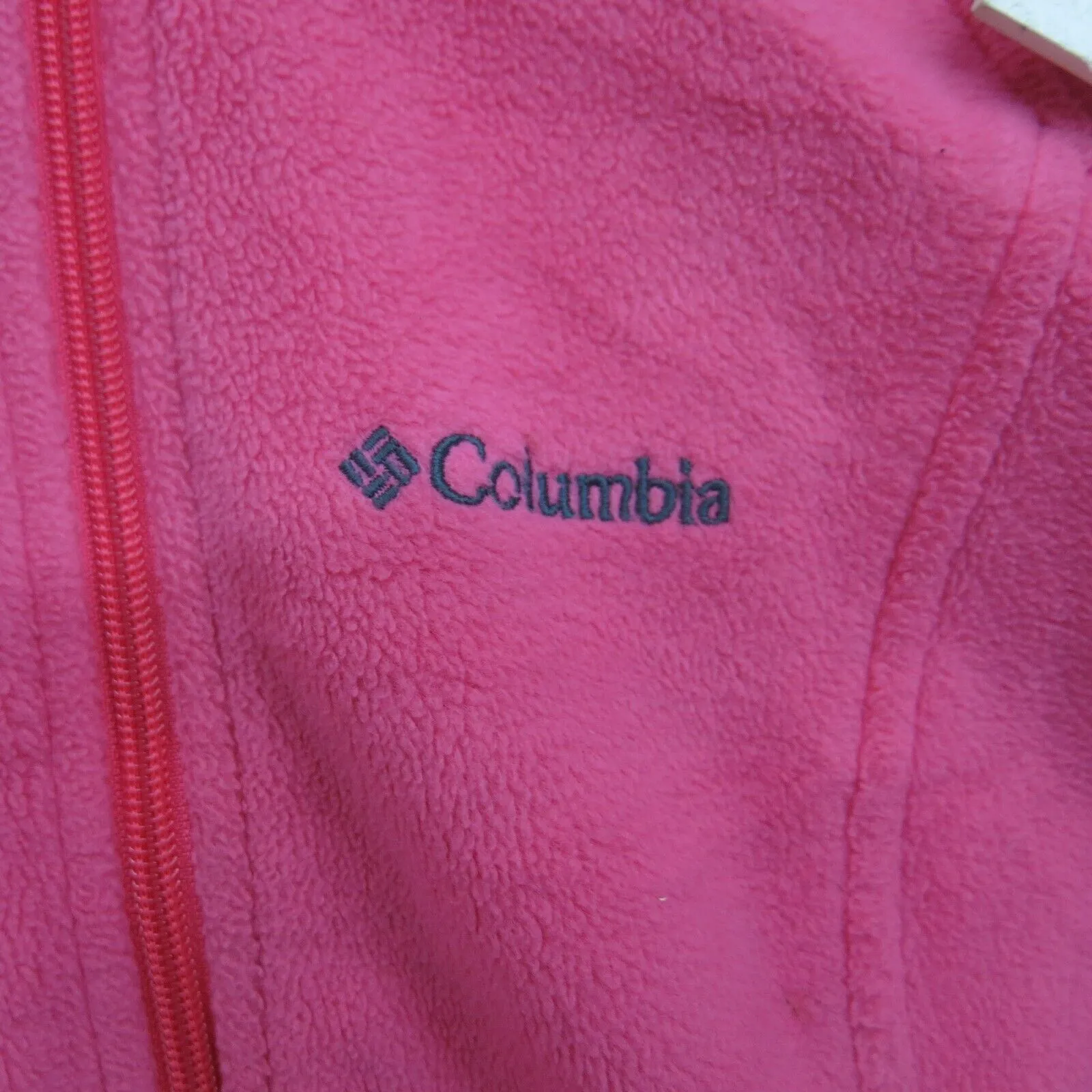 Columbia Womens Full Zip Up Fleece Jackets Long Sleeve Mock Neck Red Size Medium