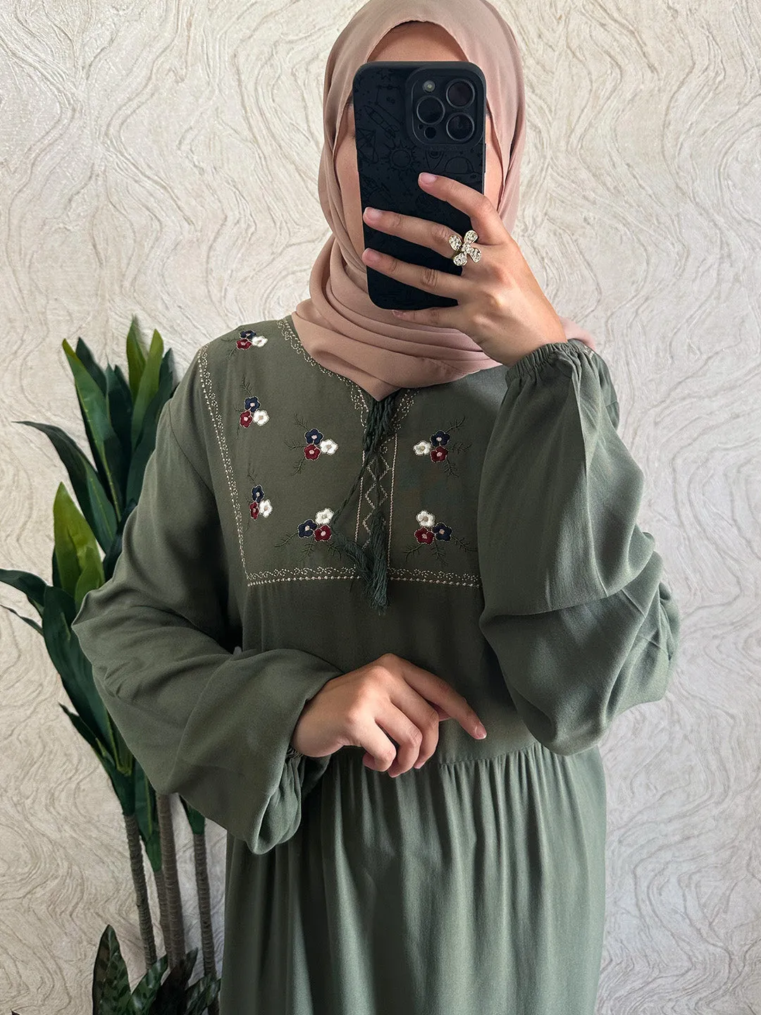 Flower Embroidered Maxi Dress