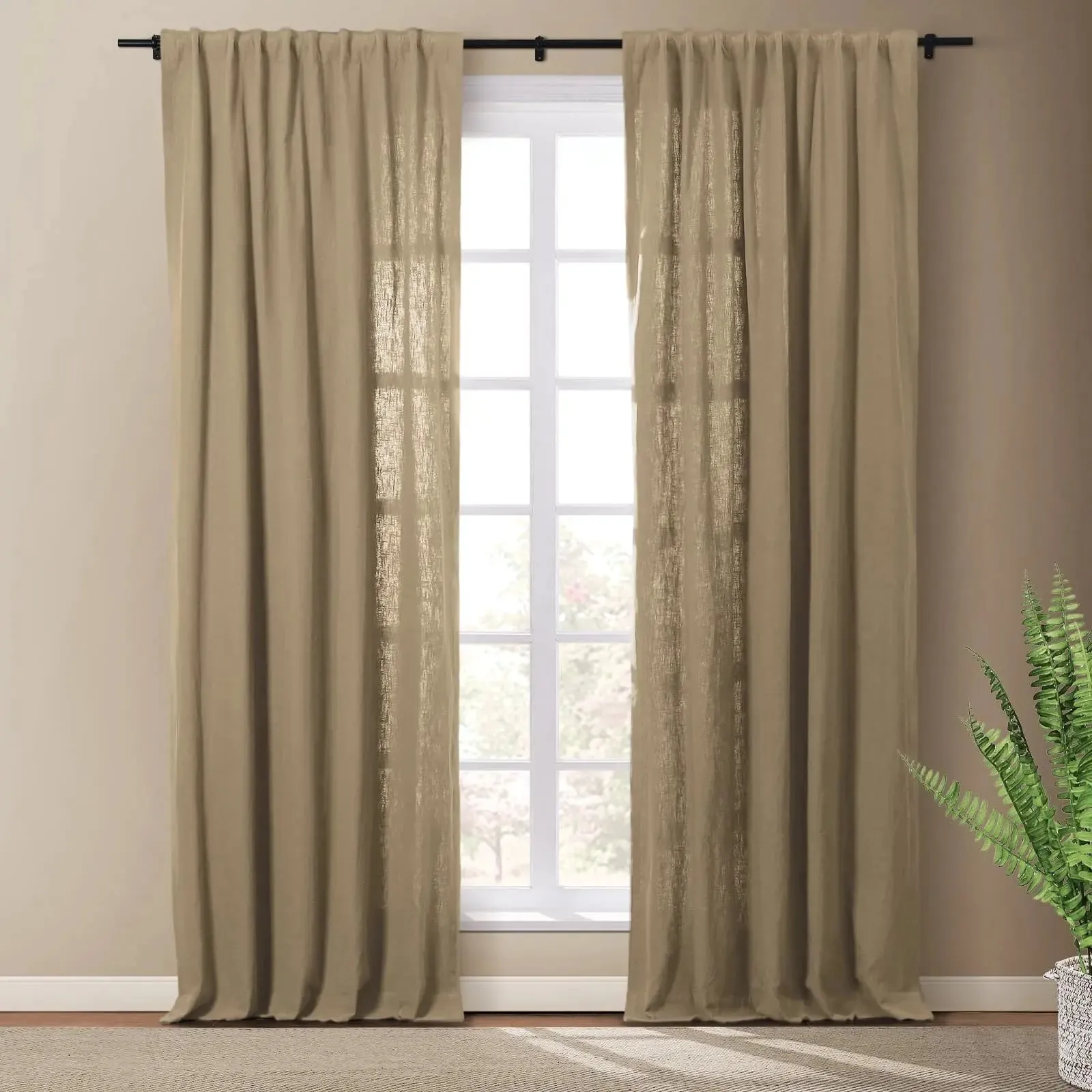 Masha Linen Cotton Textured Drapery Soft Top