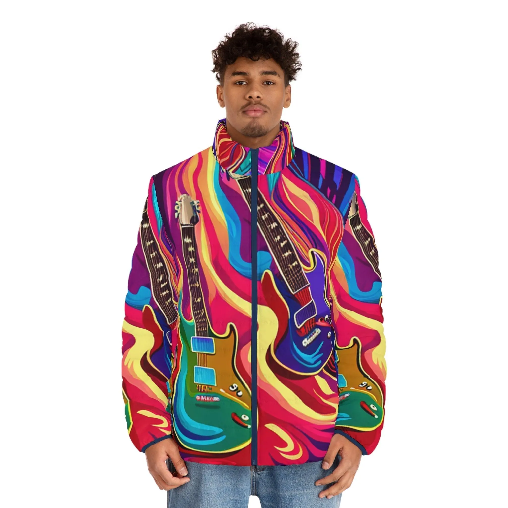 Psychedelic Things Men's Puffer Jacket